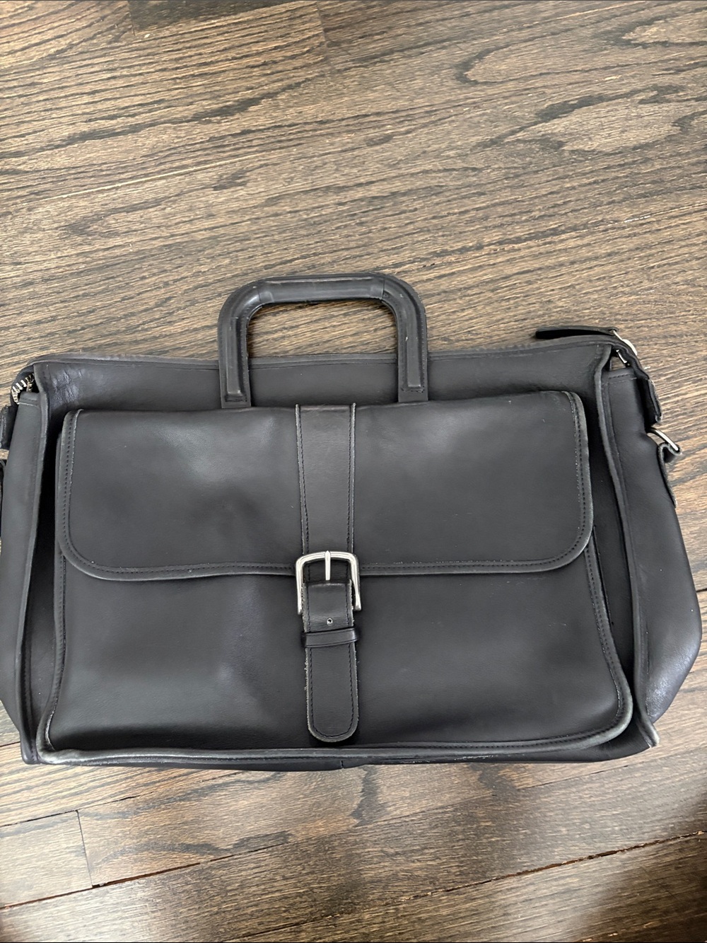 Vintage COACH Black Leather Men's Briefcase Briefcase Bag- Model 5283